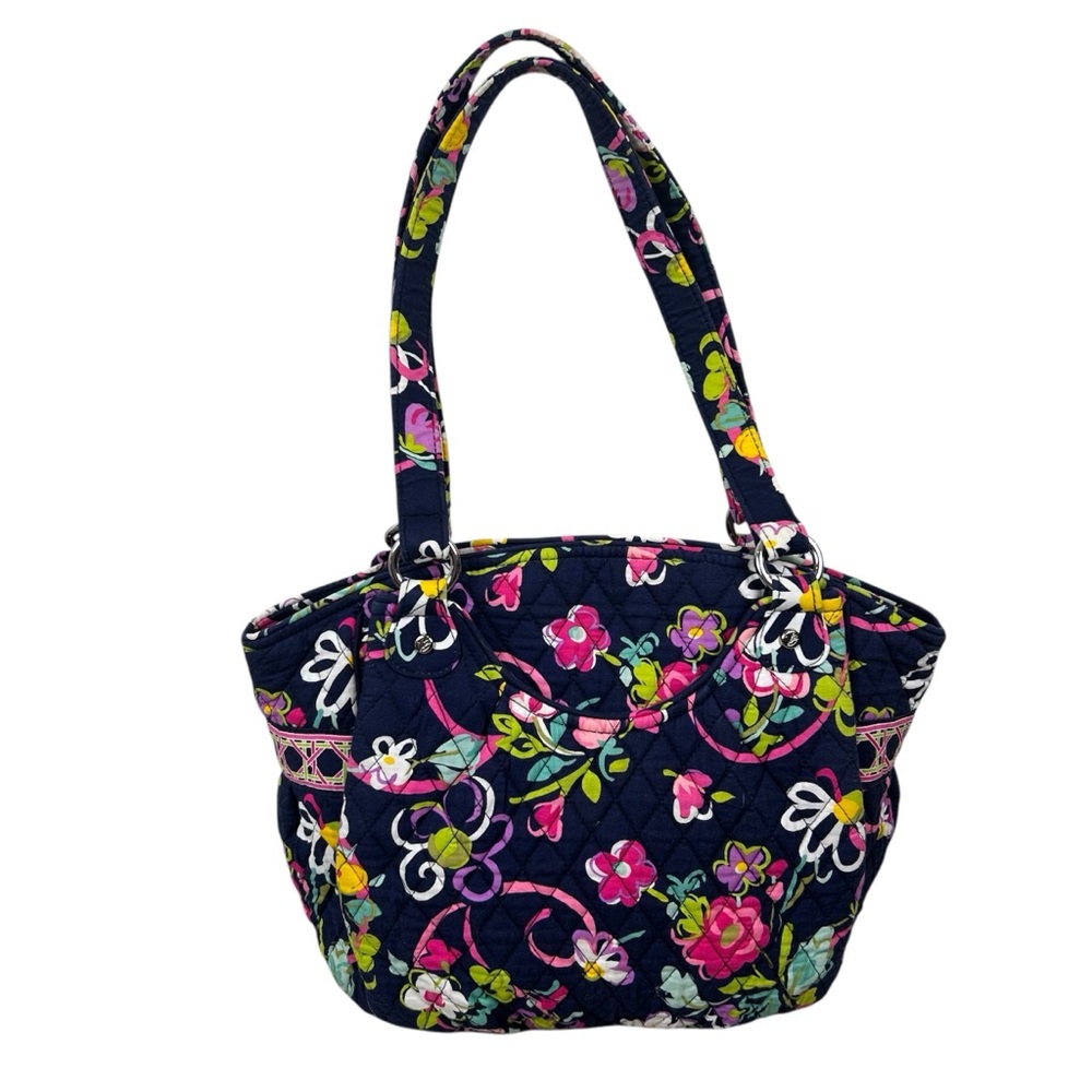 Vera Bradley Glenna Shoulder Bag Ribbons Breast Cancer Awareness Like New